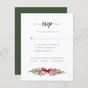 Christmas Winter RSVP Card