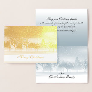 Christmas Winter Scene Foil Card