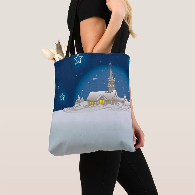 Christmas Winter Scene Tote Bag (Creator Uploaded)