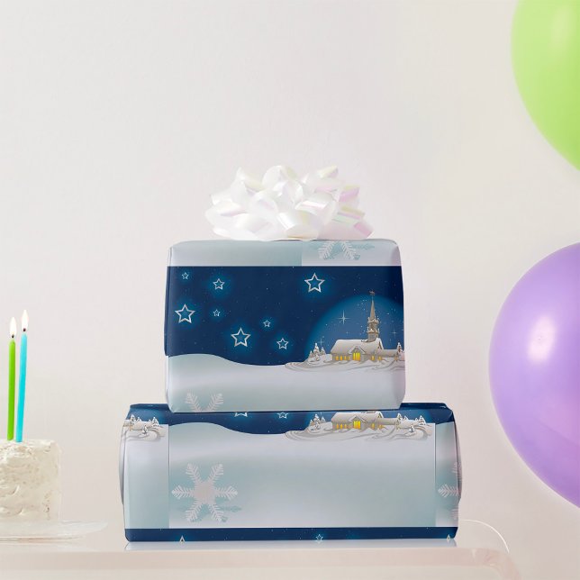 Christmas Winter Scene Wrapping Paper (Creator Uploaded)