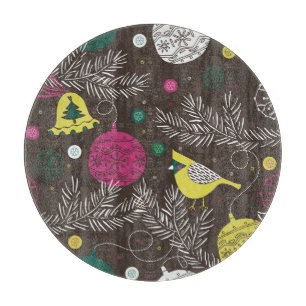 Christmas Winter: Seasonal Pattern. Cutting Board