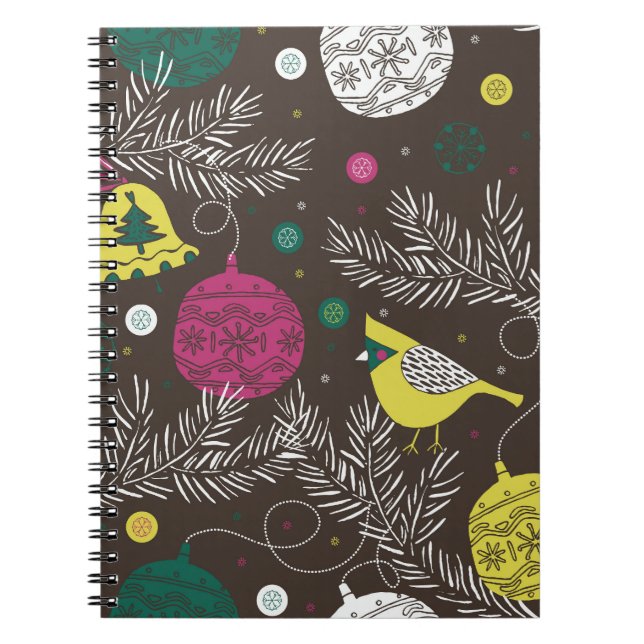 Christmas Winter: Seasonal Pattern. Notebook (Front)
