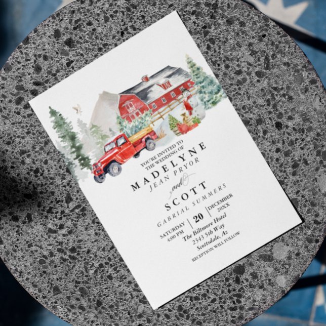 Christmas Winter Snow Barn Country Wedding Flyer (Creator Uploaded)