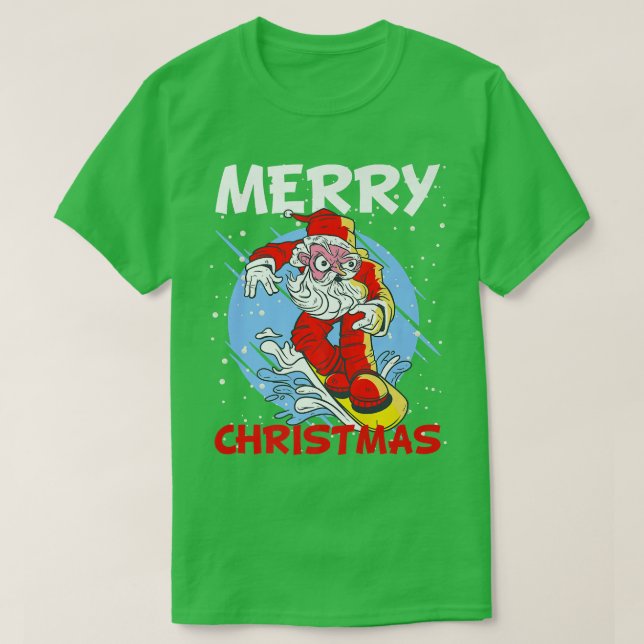 Christmas winter snow slope costume Santa Claus sn T-Shirt (Design Front)