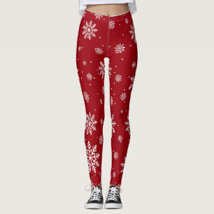 Christmas Winter Snowflakes Gradient Fun Leggings