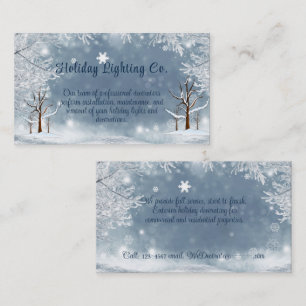 Christmas Winter Snowflakes Trees     Business Card