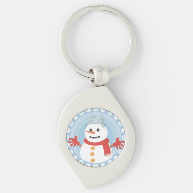 CHRISTMAS WINTER SNOWMAN KEY RING (Front)
