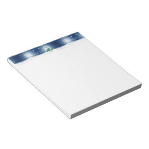 Christmas winter snowman SlipperyJoe green scarf m Notepad