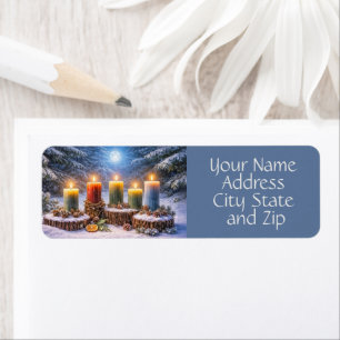 Christmas Winter Solstice Yule Return Address Label