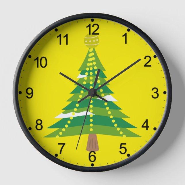 Christmas Winter Tree with Lights-15044 Clock (Front)