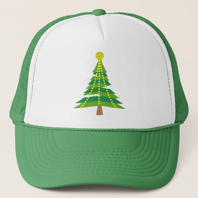 Christmas Winter Tree with Lights-15044 Trucker Hat (Front)
