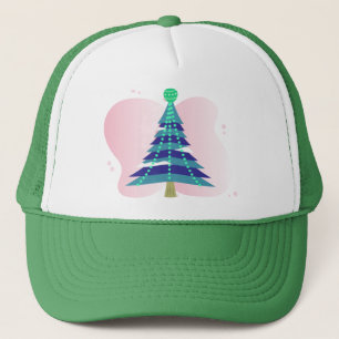 Christmas Winter Tree with Pink Splash-56434 Trucker Hat