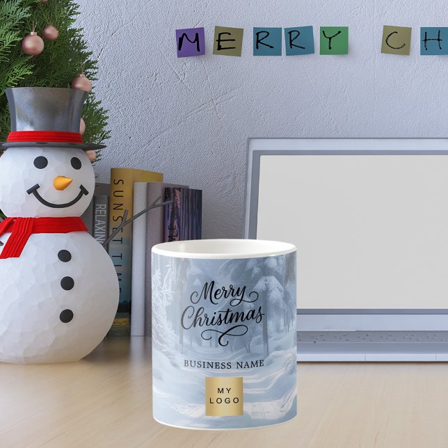 Christmas winter wonderland business logo coffee mug (Creator Uploaded)