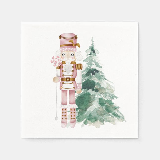 Christmas winter wonderland candy Nutcracker  Napkin (Front)