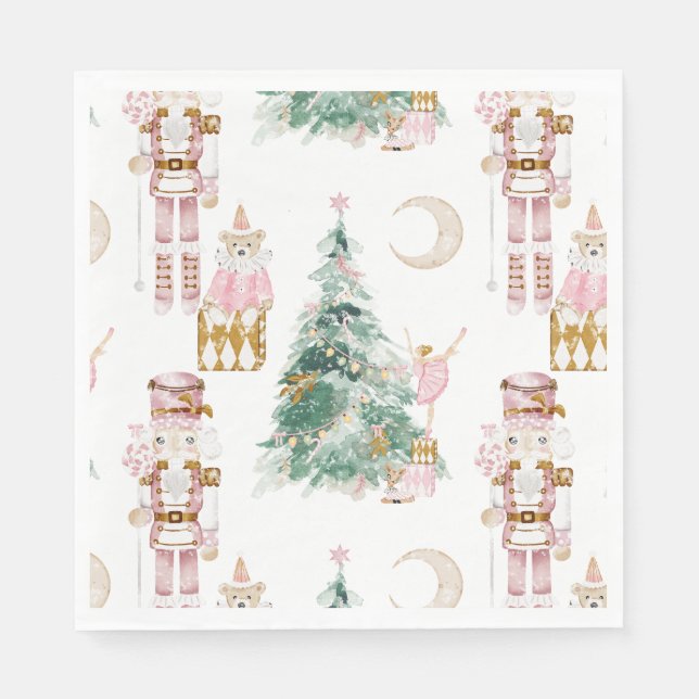 Christmas winter wonderland candy Nutcracker  Napkin (Front)