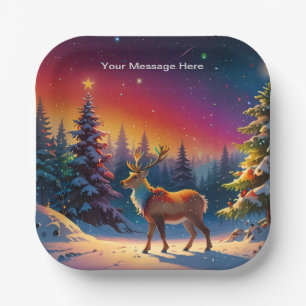 Christmas Winter Wonderland Holiday Season Paper Plate