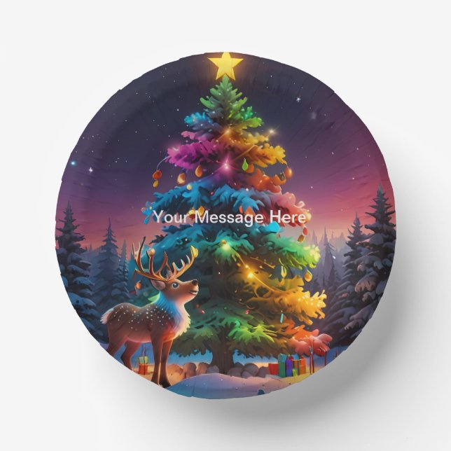 Christmas Winter Wonderland Holiday Season Paper Plate (Front)