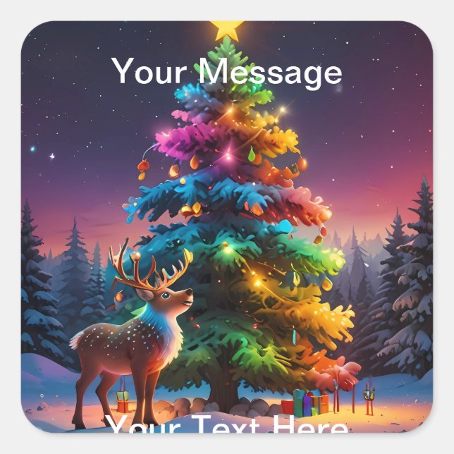 Christmas Winter Wonderland Holiday Season Square Sticker (Front)