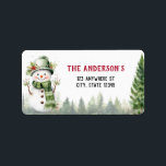 Christmas Winter Woodland Animals Snowman Label<br><div class="desc">This Address Labels will add a touch of whimsical charm to your baby shower,  making it an unforgettable and heartwarming celebration. With its woodland-themed design and adorable animals,  it's perfect for setting a festive and joyful atmosphere.🦊🎄🐿️ All texts are fully customisable to suit your unique event. ✨"</div>