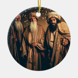 Christmas wise men  ceramic ornament