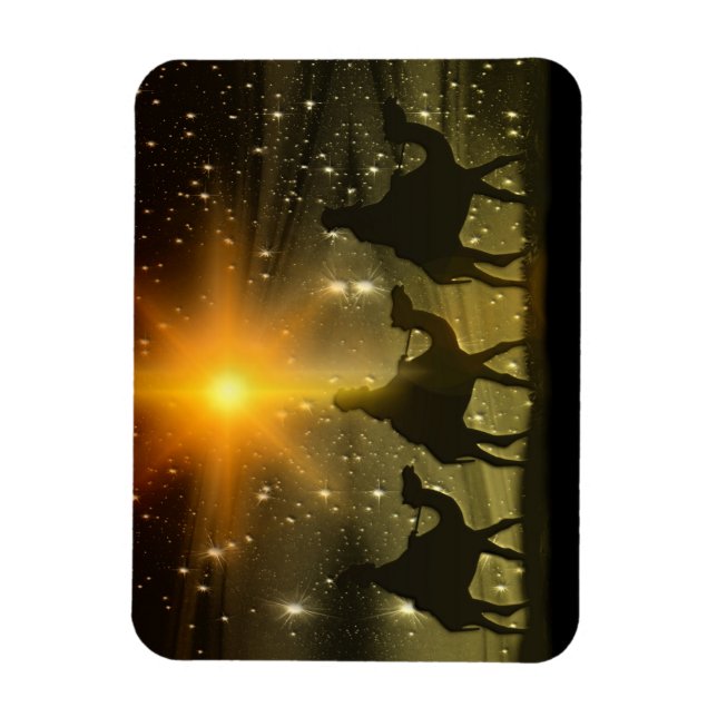 Christmas Wise Men Golden Star of Bethlehem Magnet (Vertical)