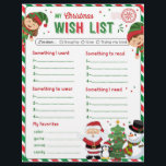 Christmas Wish List for kids<br><div class="desc">This is the perfect list for your kids to use as a guide to write in all their Letter to Santa!</div>