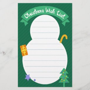 Christmas Wish List Holiday Stationery