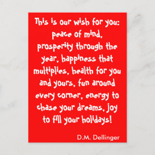 Christmas Wish Postcard