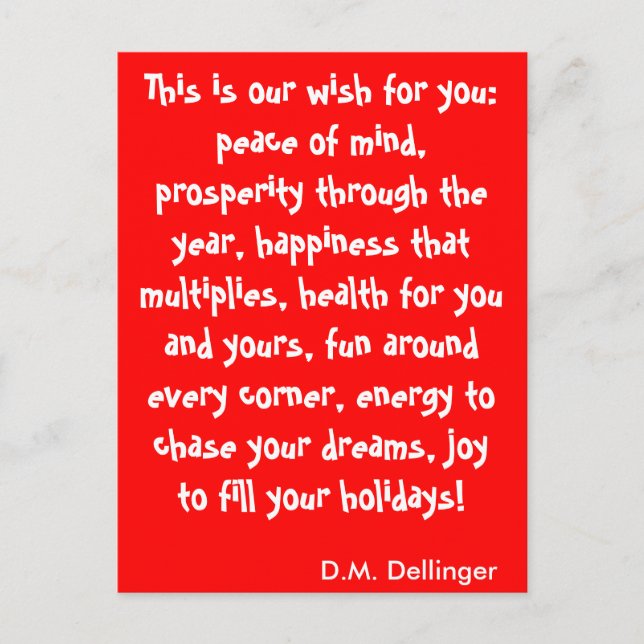 Christmas Wish Postcard (Front)