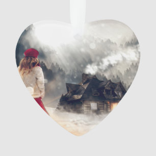 Christmas Wish Snow House Ornament