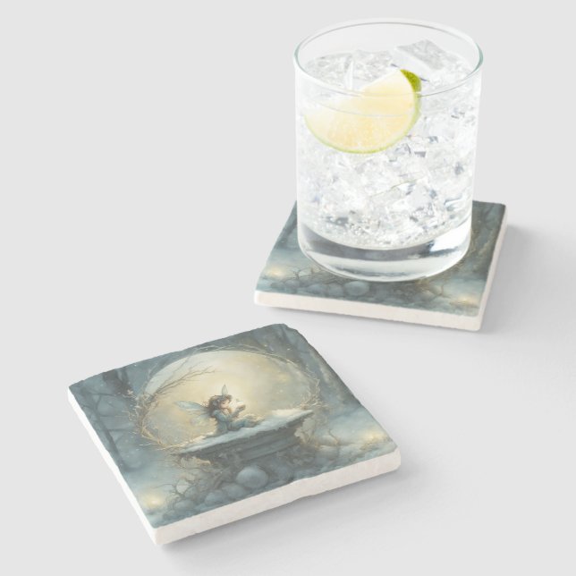 Christmas Wish Stone Coaster (Side)