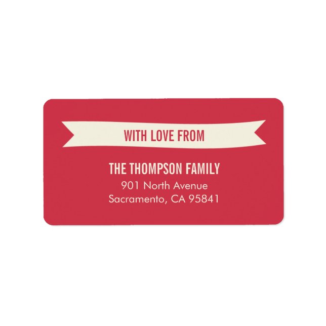 Christmas Wishes Address Labels (Front)