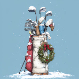 Christmas Wishes… and an Early Golf Season, Please Holiday Card