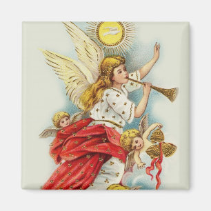 Christmas wishes angels magnet