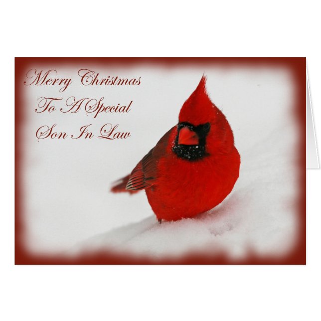 Christmas Wishes Cardinal Son In Law (Front Horizontal)