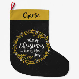 Christmas Wishes custom name stocking
