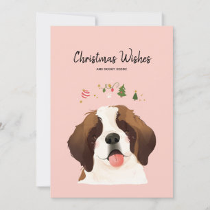 Christmas Wishes & Doggy Kisses Holiday Card