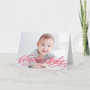 Christmas Wishes Editable Colour Holiday Photo Car