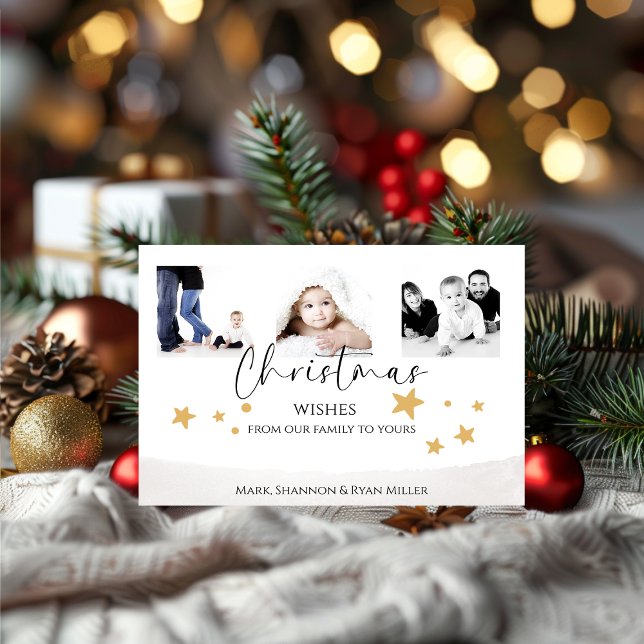 Christmas Wishes Family Photo Card (Creator Uploaded)