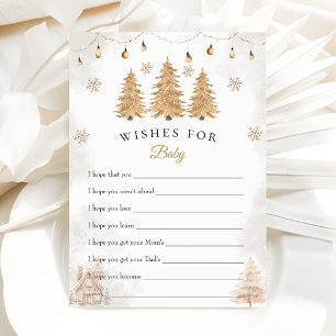  Christmas Wishes for Baby Baby Shower Card