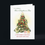 Christmas Wishes for Son & Daughter-in-Law Holiday Card<br><div class="desc">Christmas tree with a lot of decorations and presents. You can adjust text according to your requirements.</div>