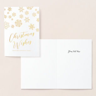 Christmas Wishes Gold Foil Card