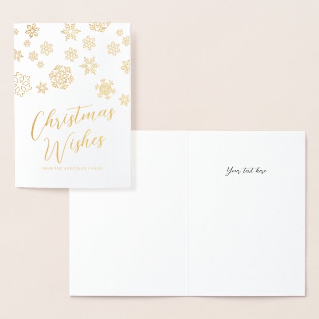 Christmas Wishes Gold  Foil Card (Display)
