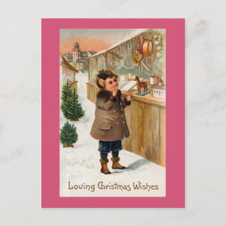 "Christmas Wishes" Holiday Postcard