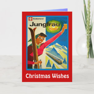 Christmas Wishes, Jungfrau, Switzerland Holiday Card