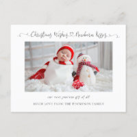 Christmas Wishes Newborn Kisses Baby Stats Photo