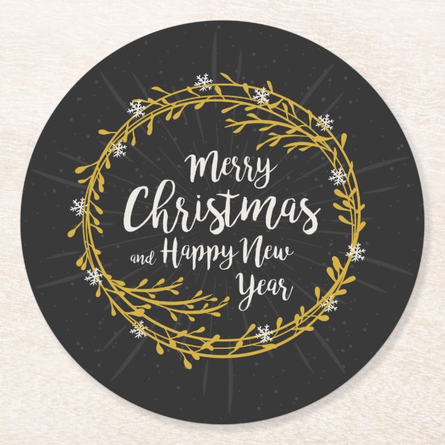 Christmas Wishes paper coasters (Front)