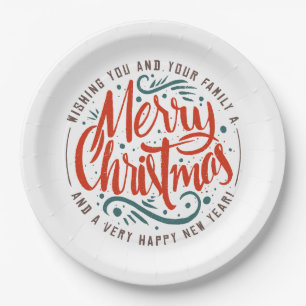 Christmas Wishes  Paper Plate