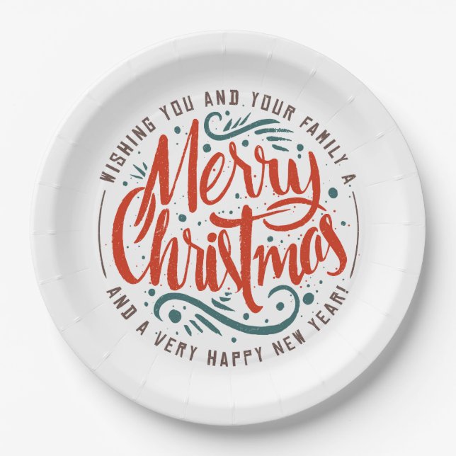 Christmas Wishes  Paper Plate (Front)