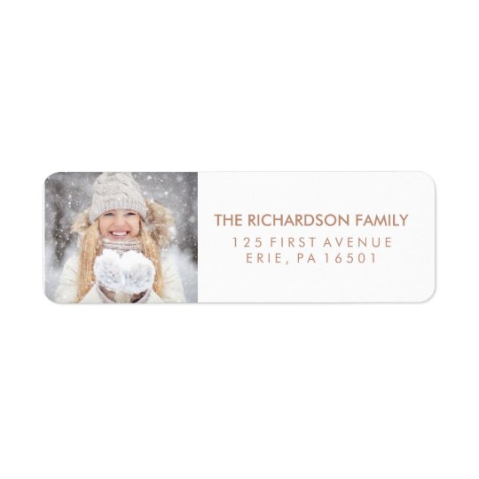 Christmas Wishes | Photo Return Address Label